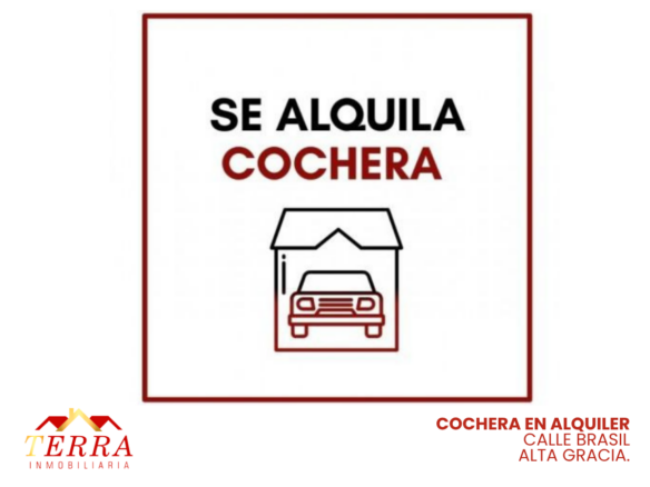 Cochera en alquiler-Calle Brasil-Alta Gracia.